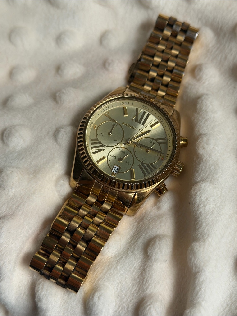 Michael Kors Gold-Tone Men's Chronograph Bracelet Watch